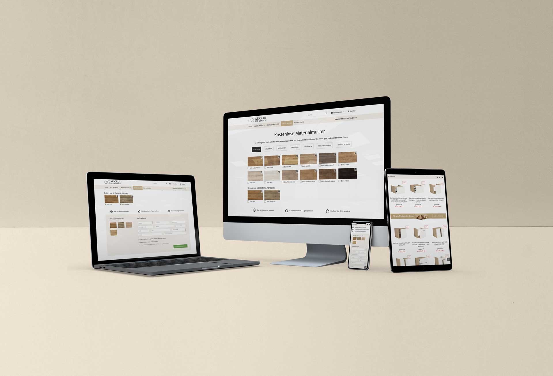 absolut-bad.de - Individualentwicklung zur Musterbestellung