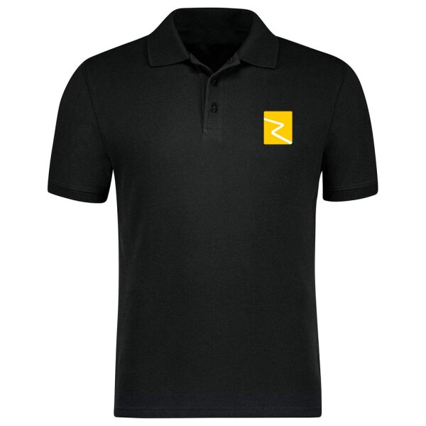 Schwarzes Poloshirt mit Logo